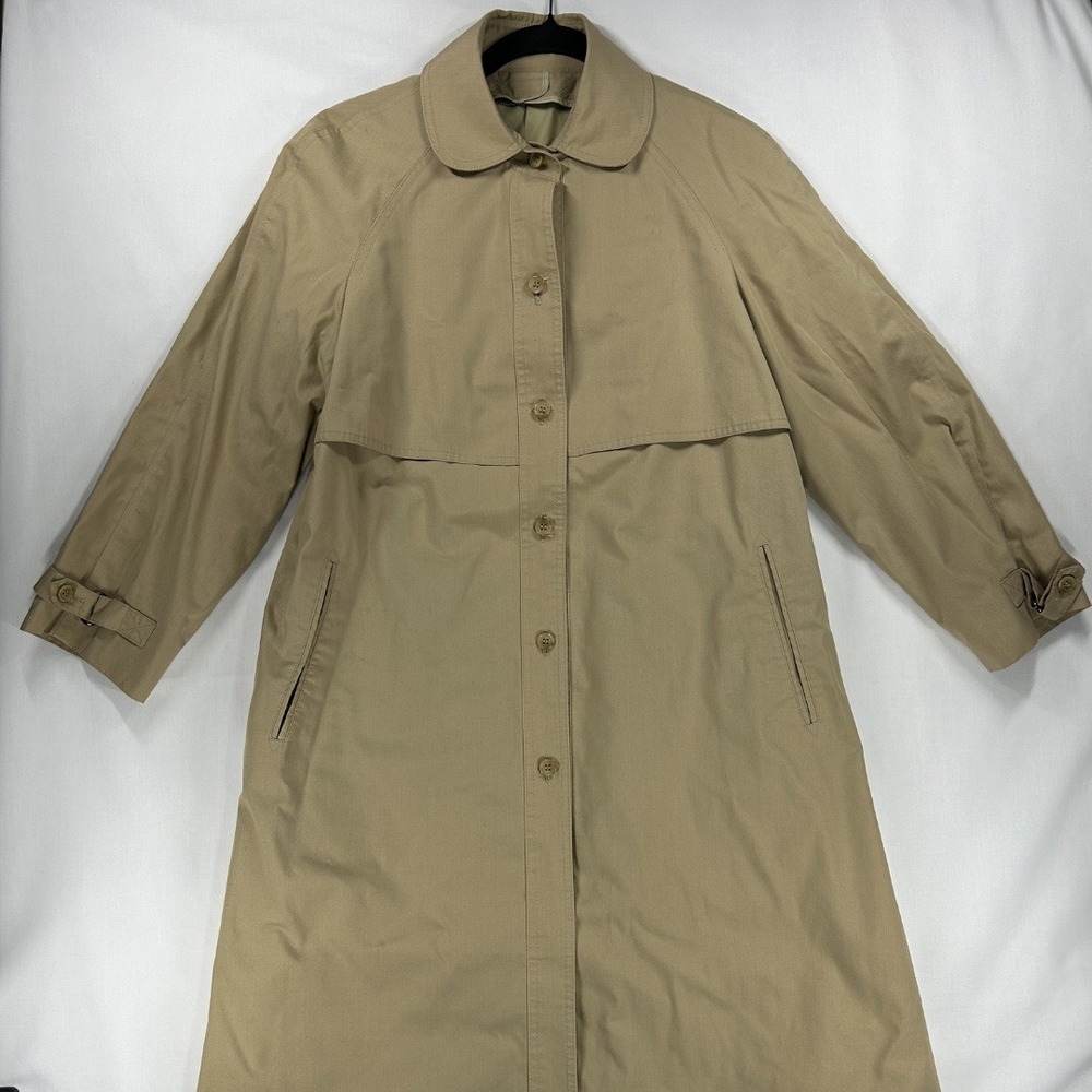 London Fog Vintage 90s Woman's Light Weight Trench Coat 6 petite Beige